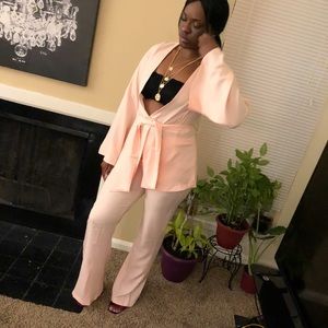 PrettyLittleThing Two Piece Blush Pants Set